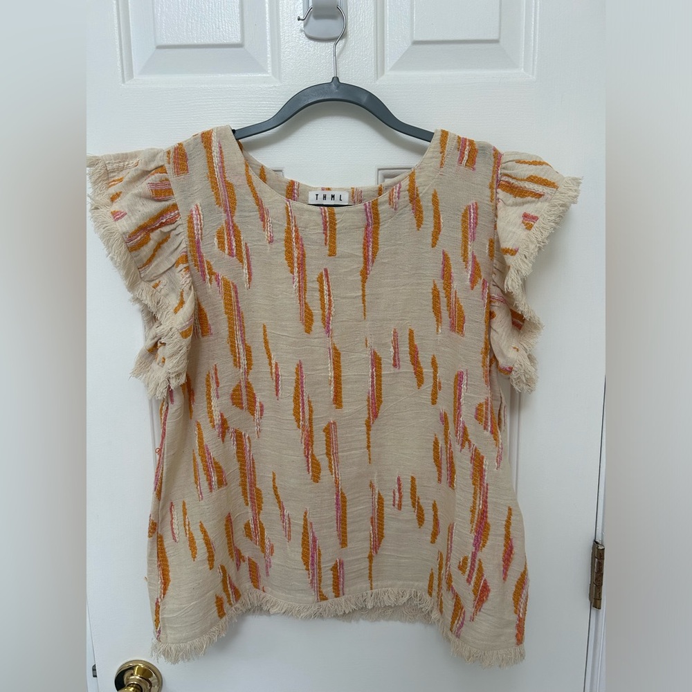 THML Pink and Orange Blouse